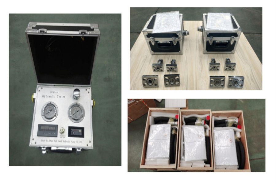 Portable hydraulic pump pressure tester