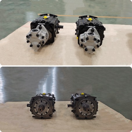 Series connectable pump hydraulic transmission system