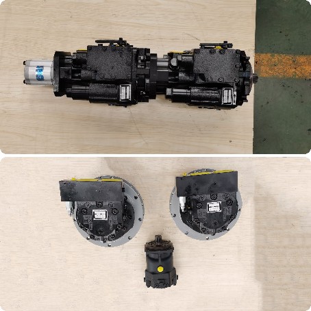 Wheat harvester hydraulic pump motor system