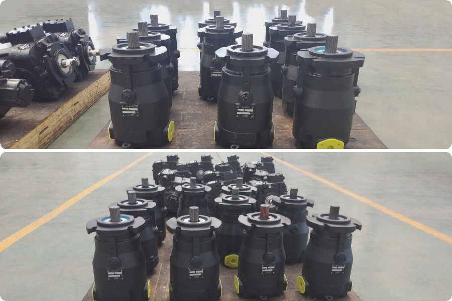 Two-point electronically controlled hydraulic oil pump motor