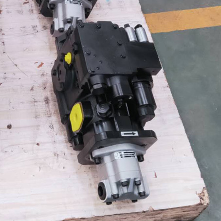 Two-point electronically controlled hydraulic pump motor system