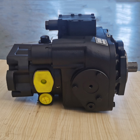 Snow plow hydraulic piston pump