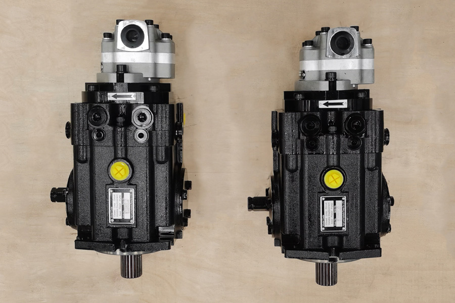 Two-point electronically controlled hydraulic transmission system