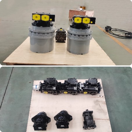 Two-point electronically controlled hydraulic pump motor system