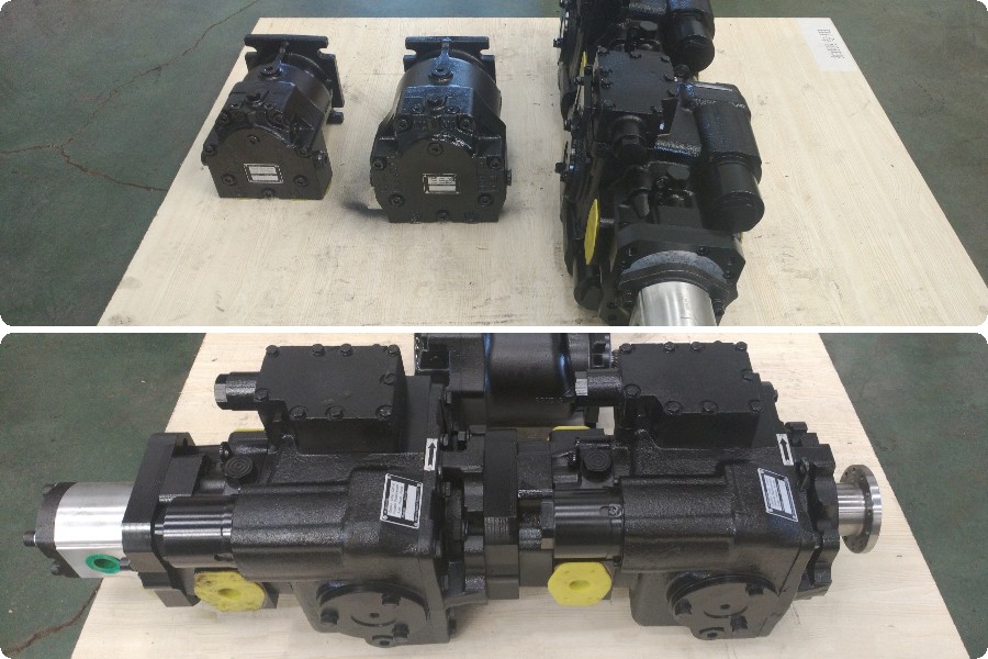 Sugarcane harvester hydraulic transmission system