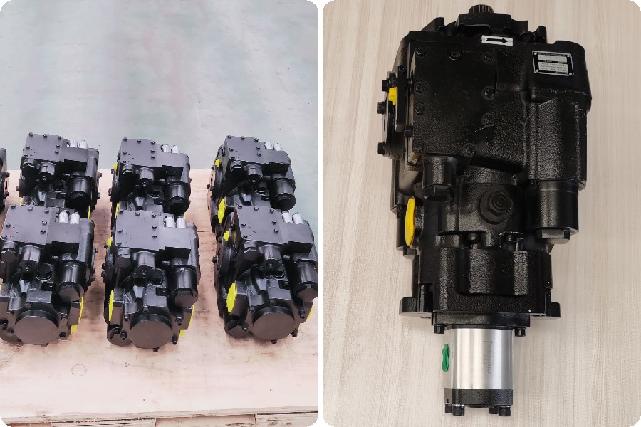 Sugar beet harvester hydraulic transmission system